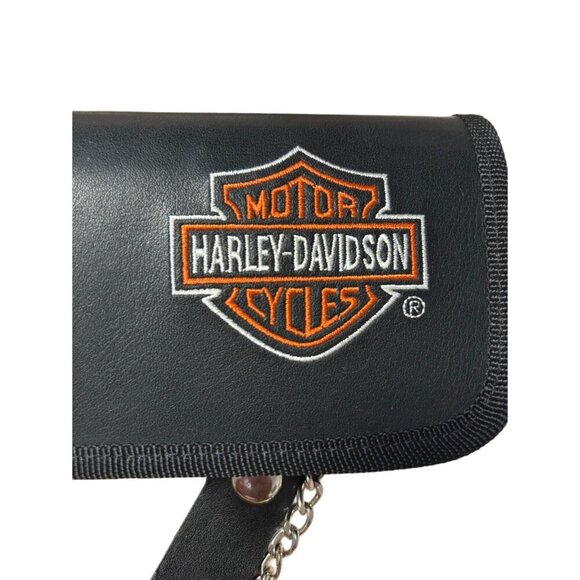 Harley Davidson Zipper Darts Pouch on Chain, Travel Cloth Case Biker-core Rare - Picture 3 of 6